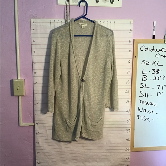 COLDWATER CREEK women’s 1 button long sweater  XL - Picture 1 of 6